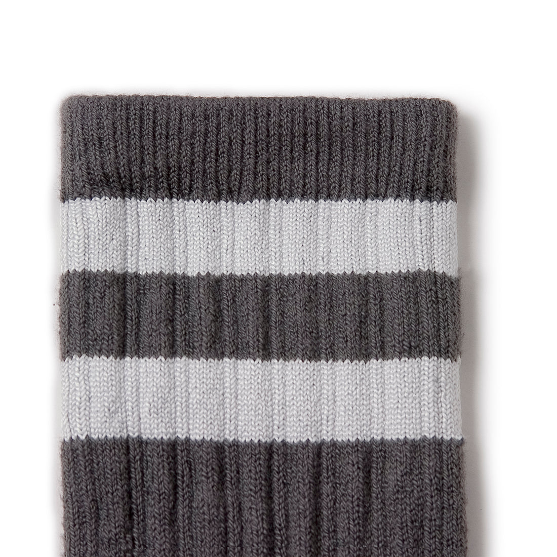 Collegien Nico - Ribbed Varsity Crew Socks - Pebble Gray