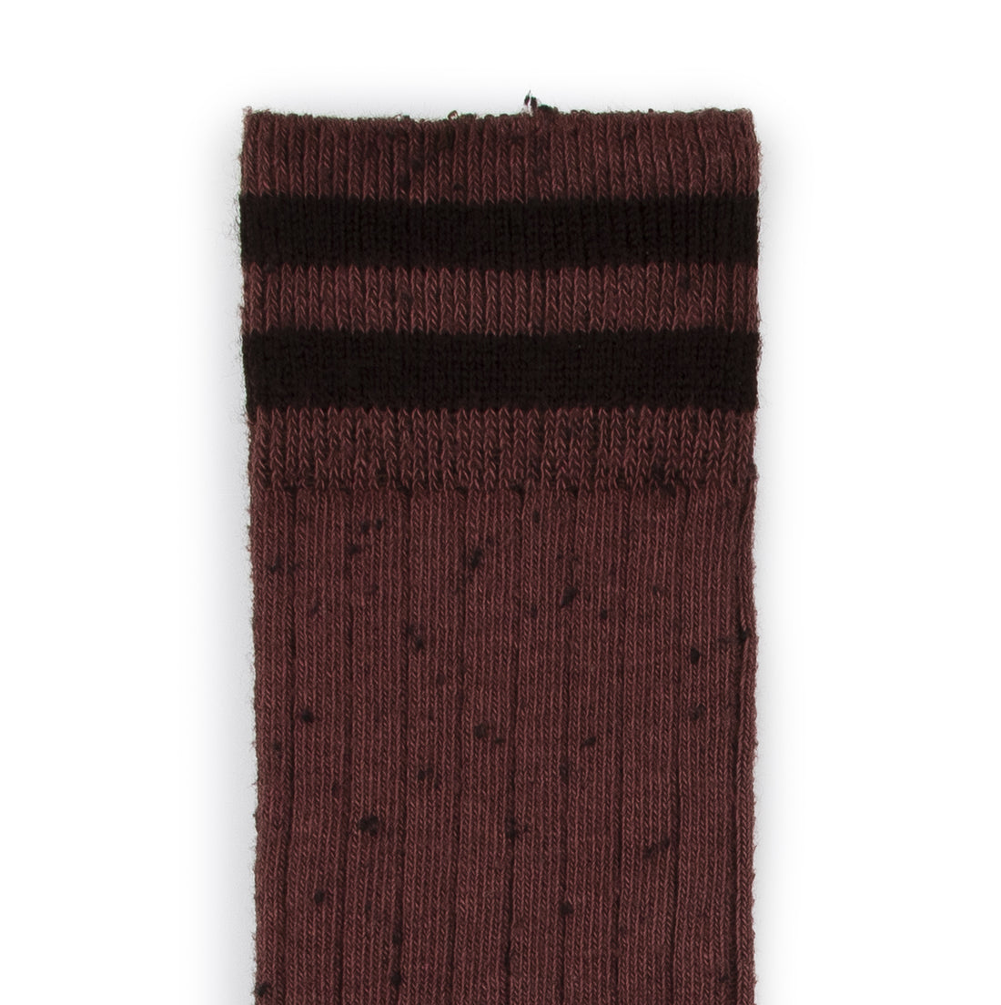 Collegien Noa Ribbed Yarn Varsity Socks - Chestnut