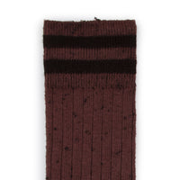 Collegien Noa Ribbed Yarn Varsity Socks - Chestnut