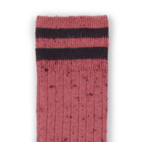 Collegien Noa Ribbed Yarn Varsity Socks - Lychee Pink