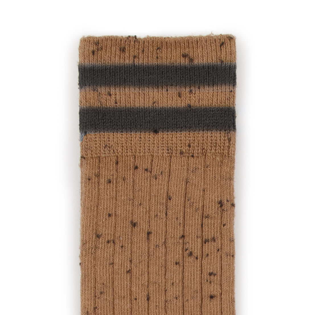 Collegien Noa Ribbed Yarn Varsity Socks - Caramel