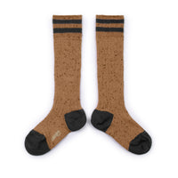 Collegien Noa Ribbed Yarn Varsity Socks - Caramel