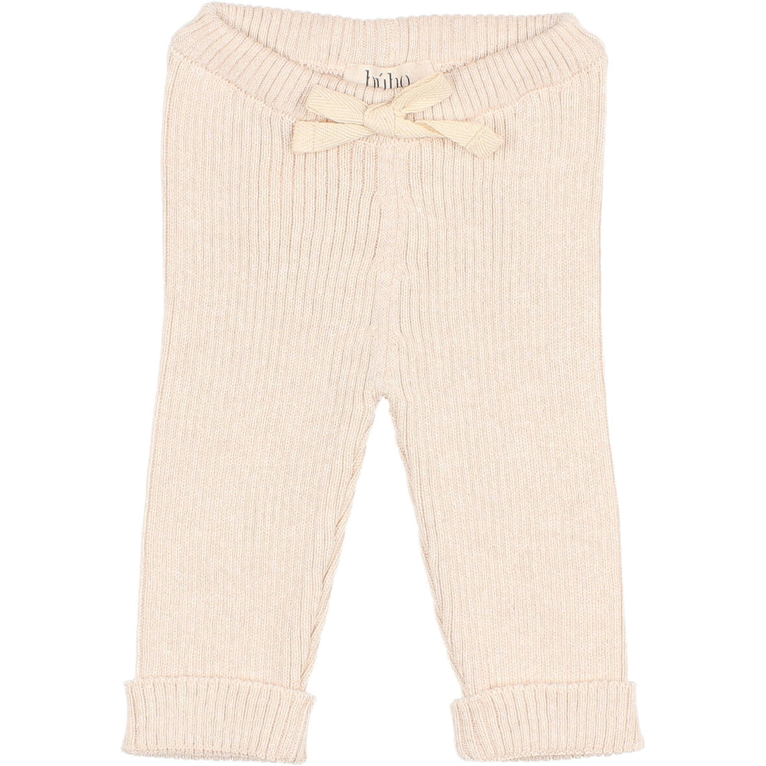 Buho Creamy Pink Newborn Rib Knit Leggings