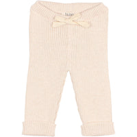 Buho Creamy Pink Newborn Rib Knit Leggings