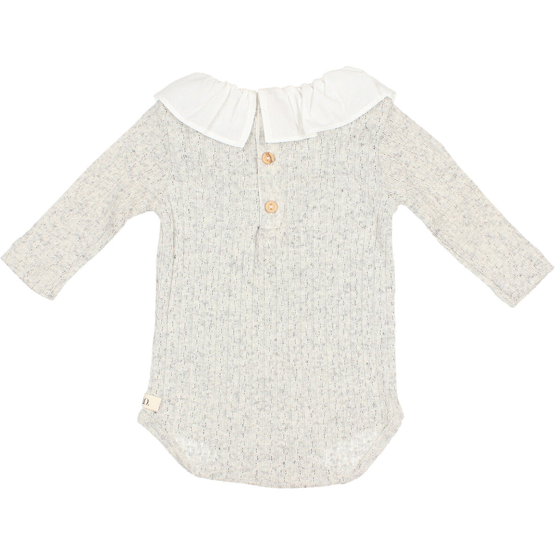 Buho Light Grey Newborn Fancy Rib Body
