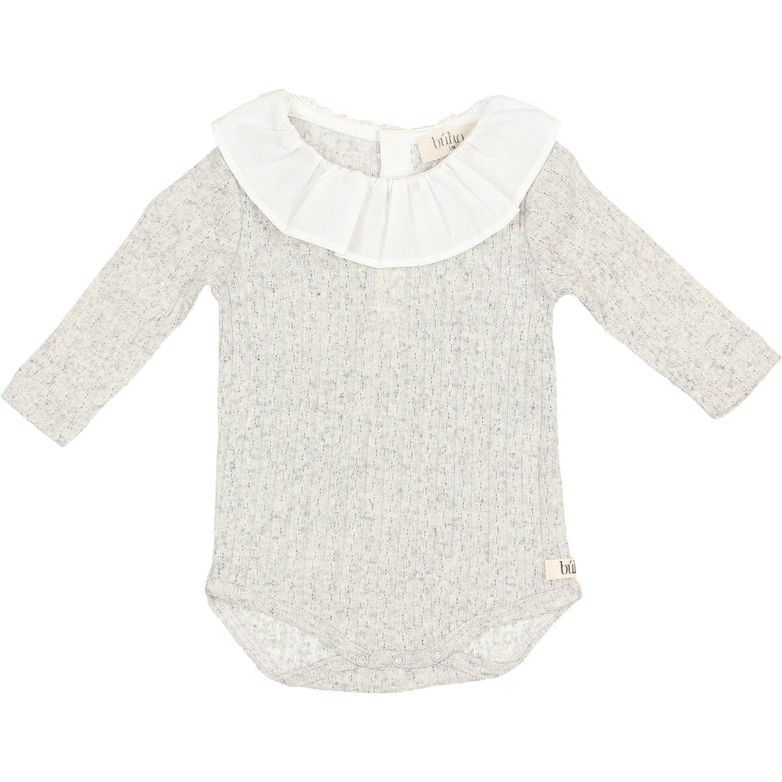 Buho Light Grey Newborn Fancy Rib Body