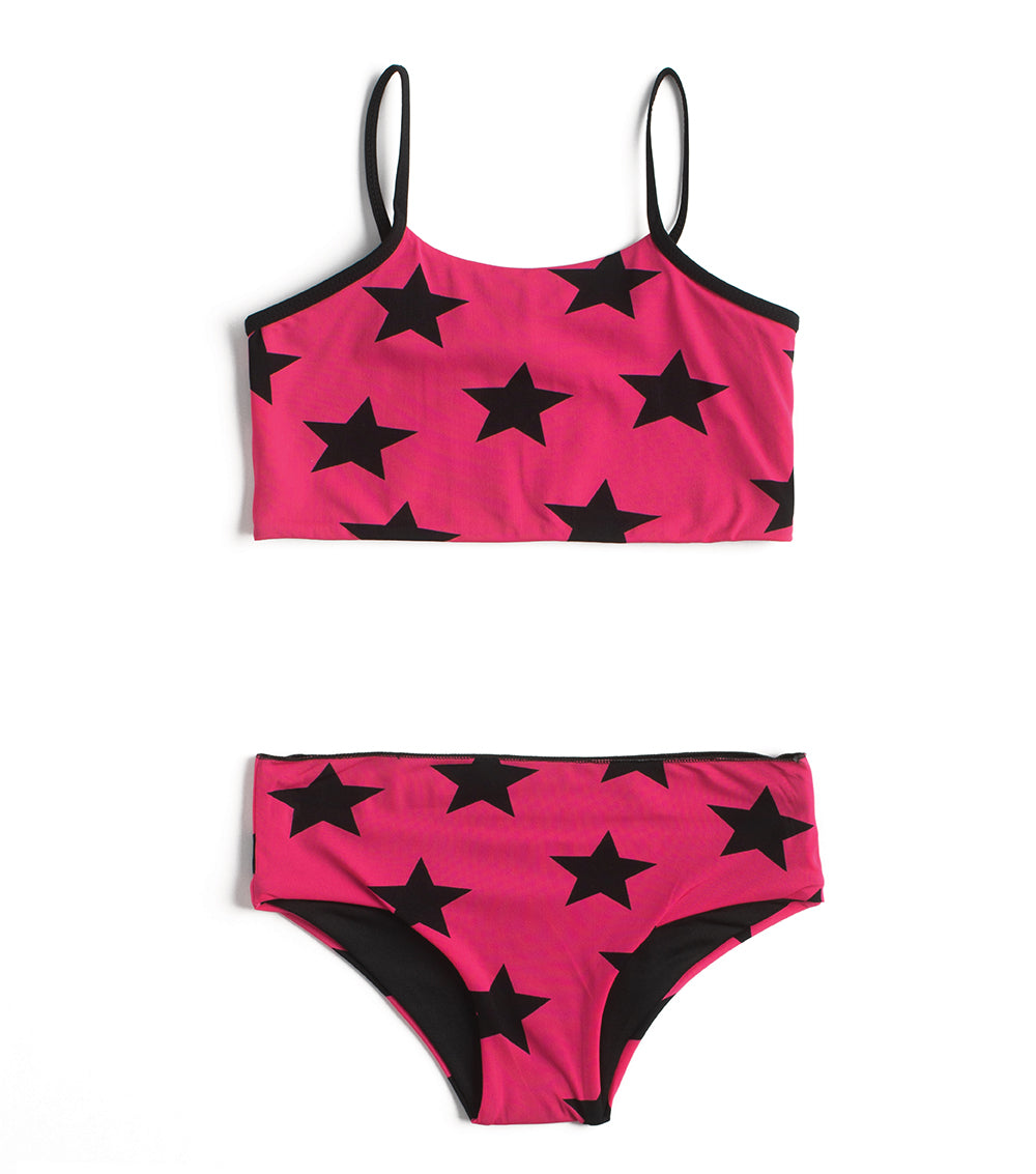 NUNUNU Hot Pink Star Bikini