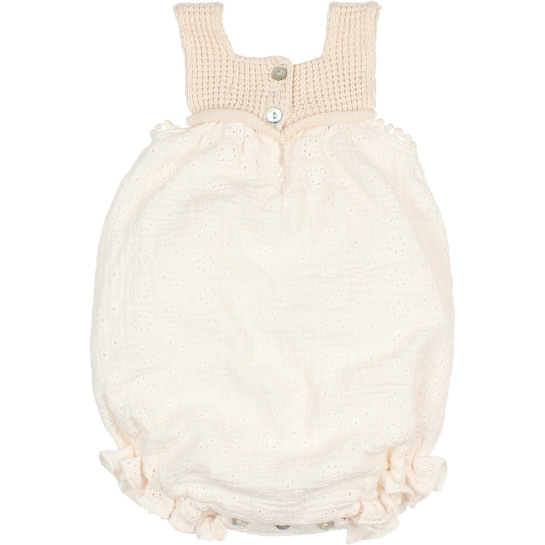 Buho Talc Baby Embroidery Knit Romper