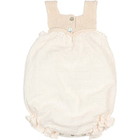 Buho Talc Baby Embroidery Knit Romper