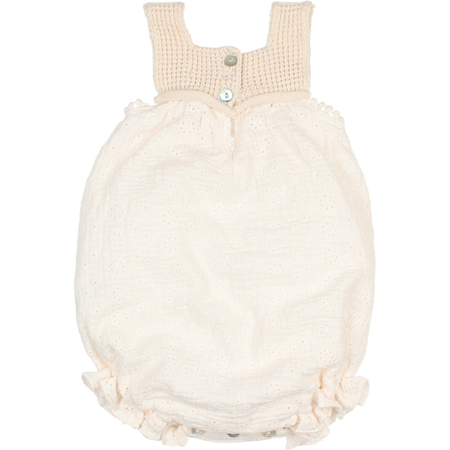 Buho Talc Baby Embroidery Knit Romper