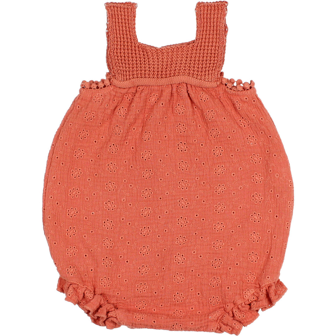 Buho Terracota Baby Embroidery Knit Romper