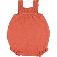Buho Terracota Baby Embroidery Knit Romper