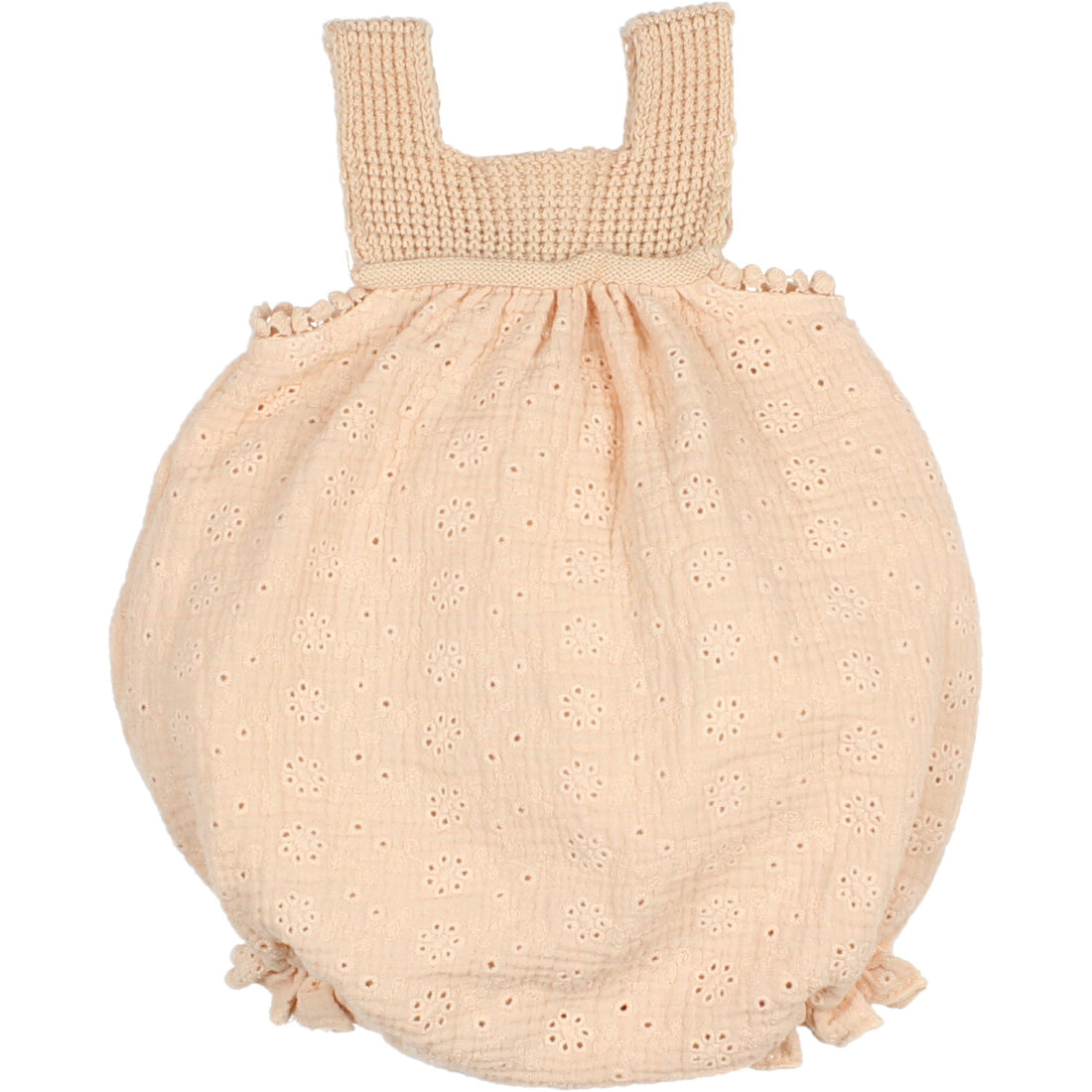 Buho Vanilla Baby Embroidery Knit Romper