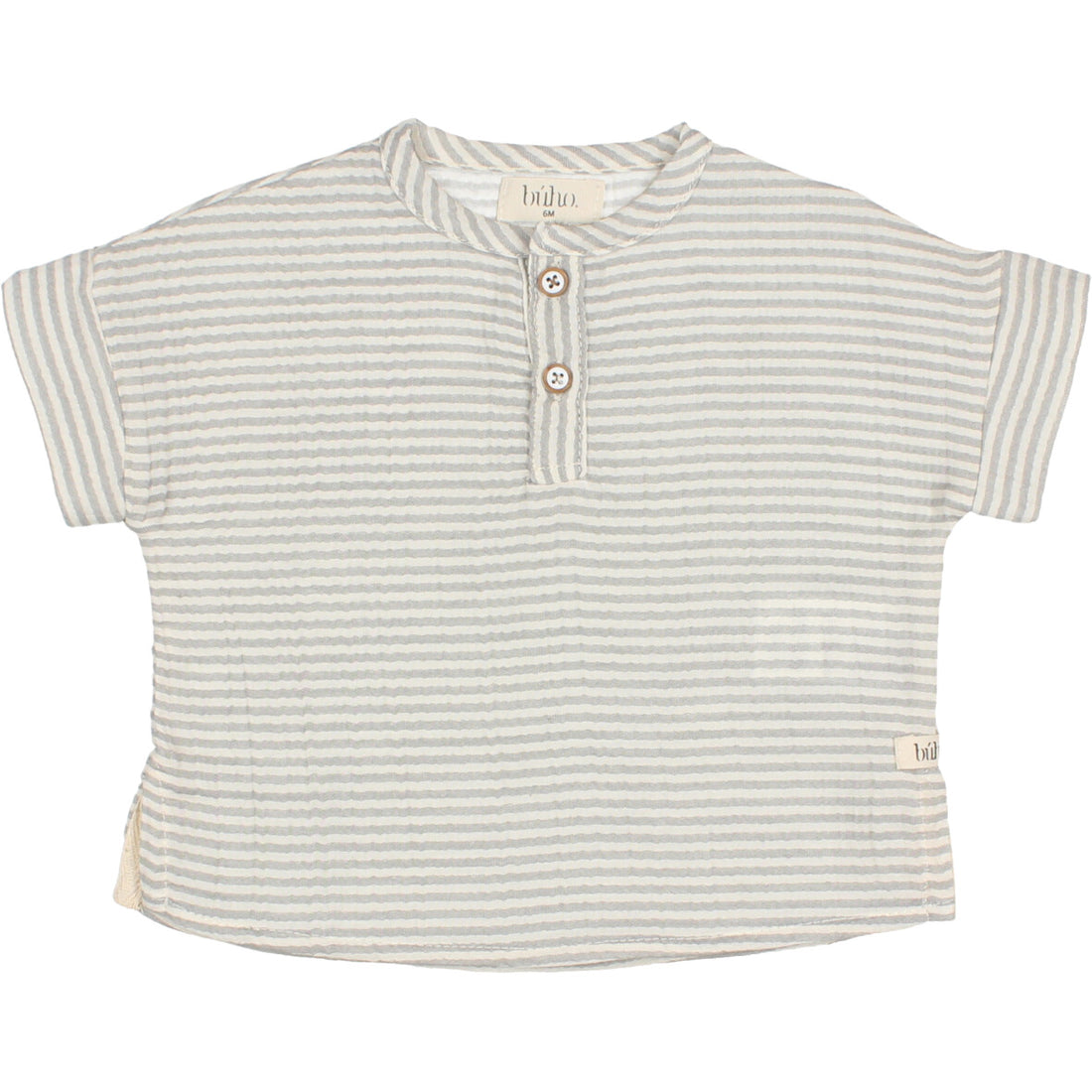 Buho Light Grey Stripes Baby Shirt