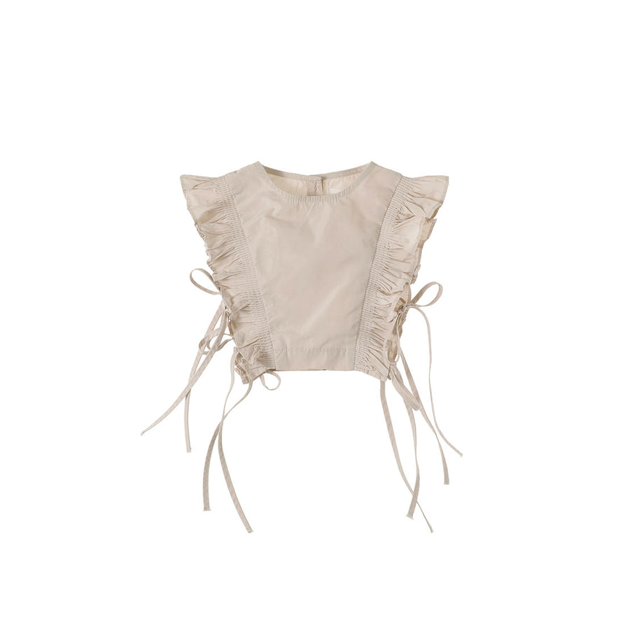 Bene Bene Indian Pink Smocking Frill Vest