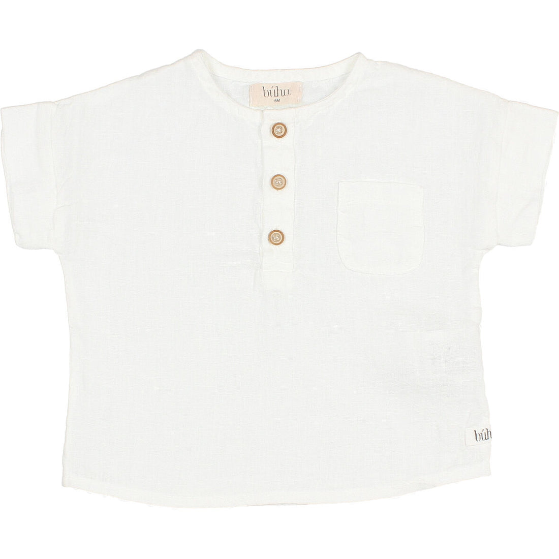 Buho White Baby Linen Shirt