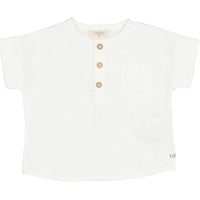 Buho White Baby Linen Shirt
