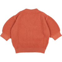 Buho Terracotta Knit Romantic Cardigan