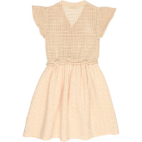Buho Vanilla Knit Embroidery Combi Dress