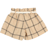 Buho Biscotto Cotton Check Short