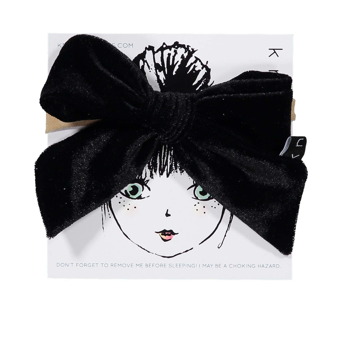 Knot Hairbands Velvet Bow Band // Black