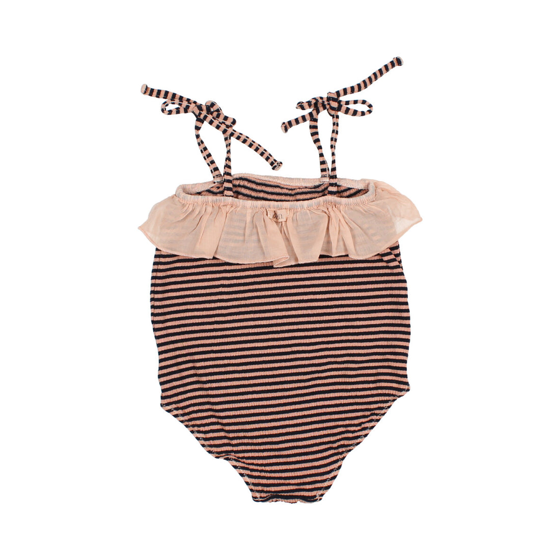 Buho Peach Knit Stripes Swimsuit