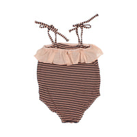 Buho Peach Knit Stripes Swimsuit