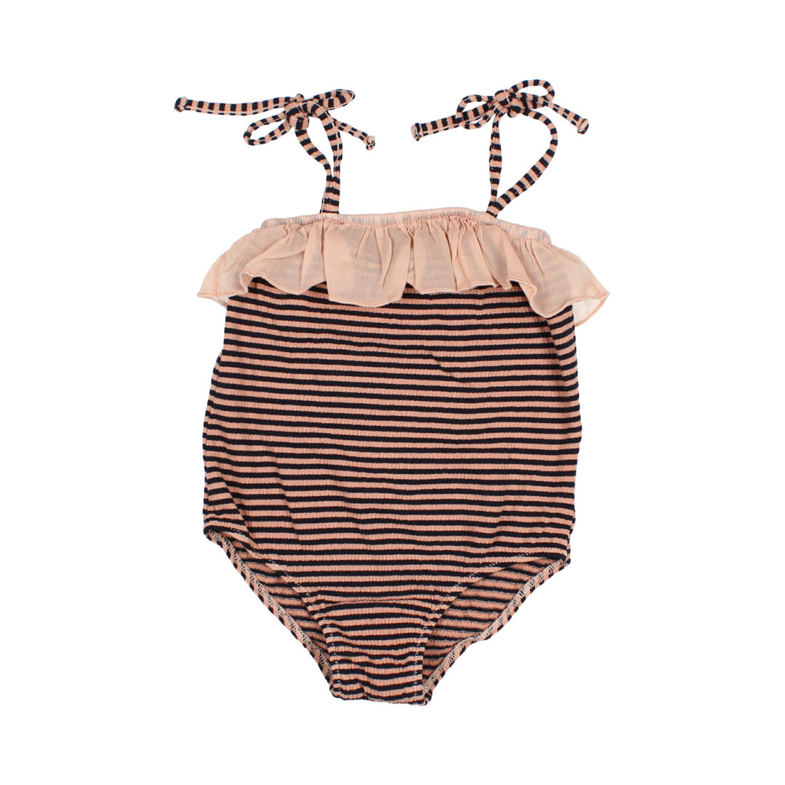 Buho Peach Knit Stripes Swimsuit