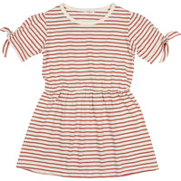 Buho Terracotta Stripes Lace Dress
