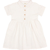 Buho Terracotta Mini Check Dress