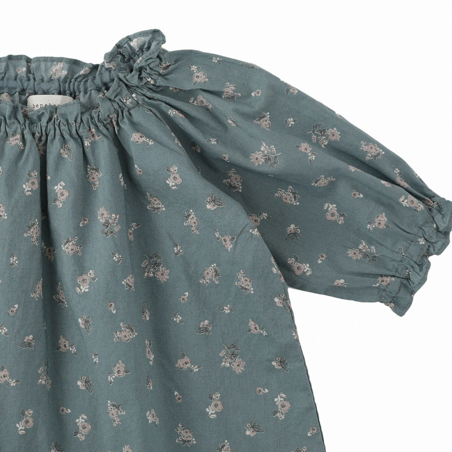 Bene Bene  Grey-Mint Sizzle Puff Baby Dress