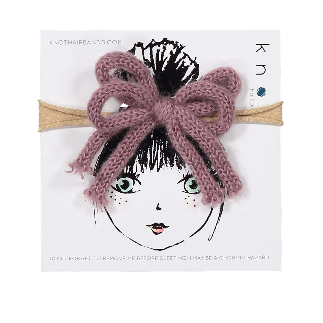 Knot Hairbands Yarn Bow Band // Powder Purple