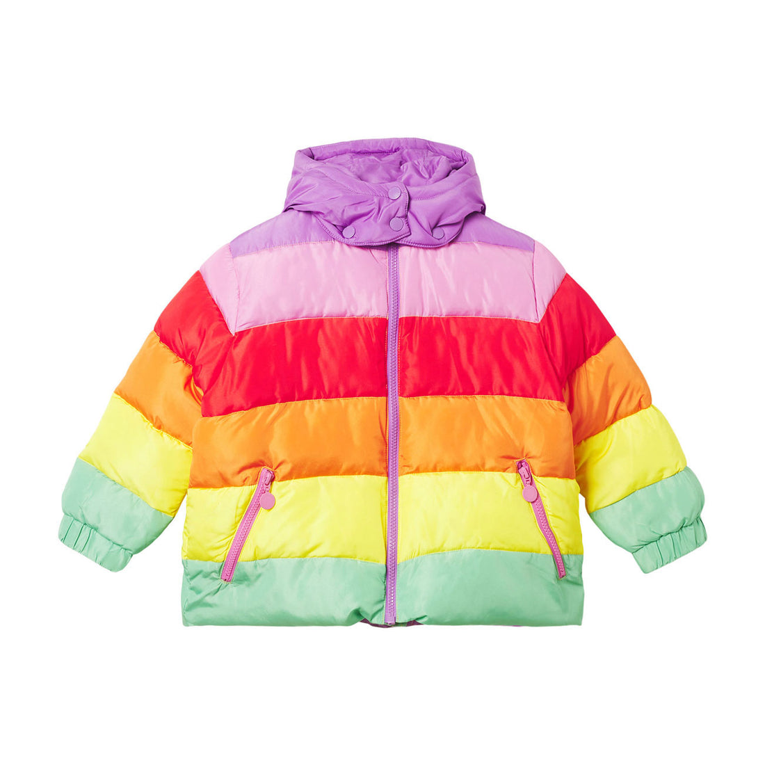 Stella McCartney Rainbow Striped Puffer