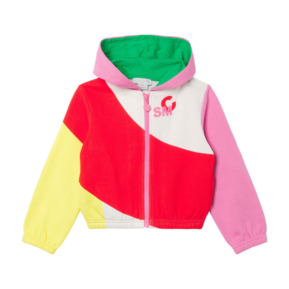 Stella McCartney Color Block Zip Up Hoodie