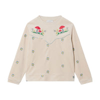 Stella McCartney Daises And Mushrooms Embroidered Velour Sweatshirt