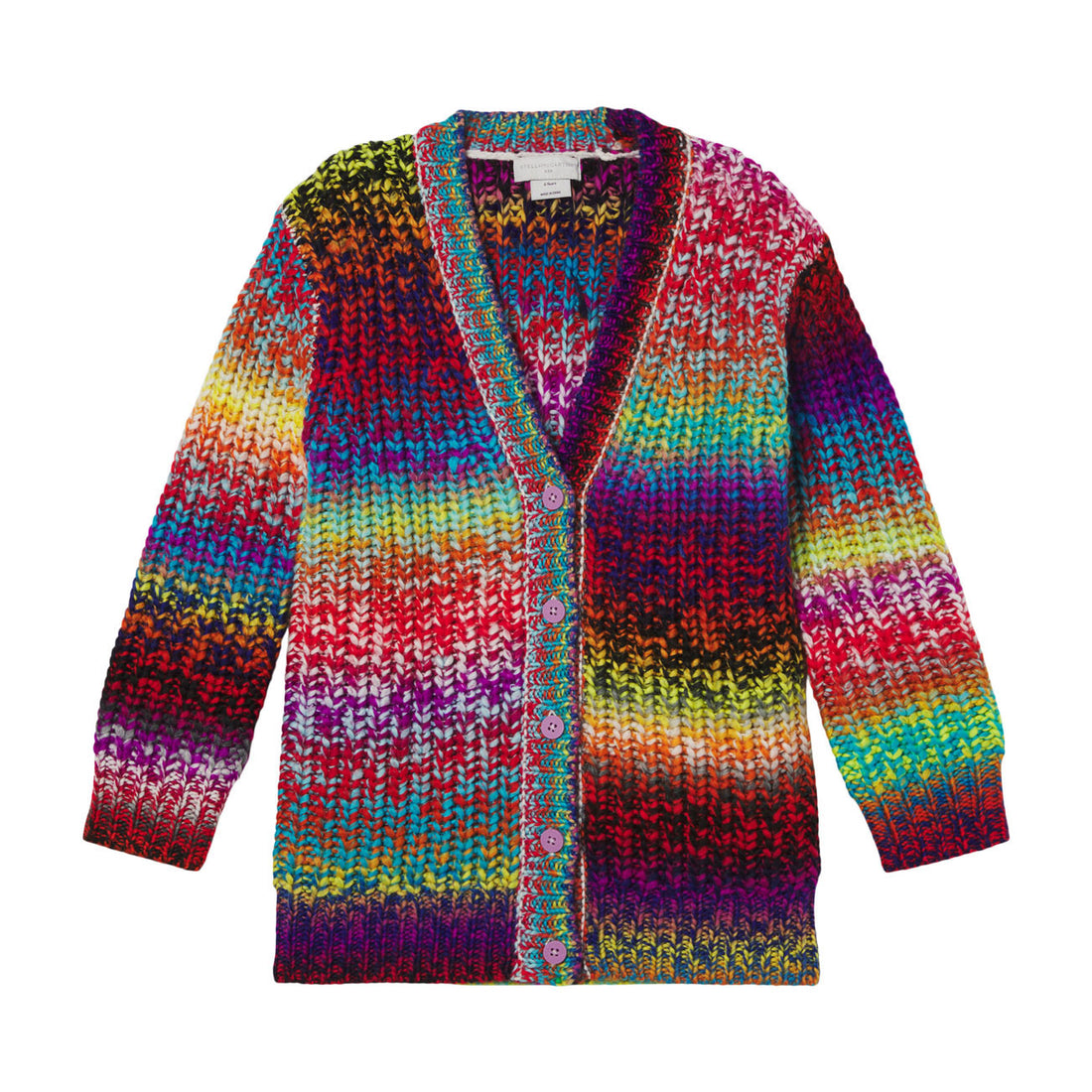 Stella McCartney Spaced Dye Striped Kn It Rib Cardigan