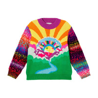 Stella McCartney Spaced Dye Sweater With Rainbow Embroidered Patch