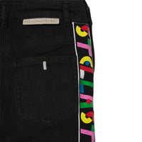 Stella McCartney Denim Dungaree With Multicolor Logo