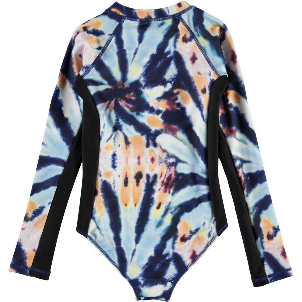 Molo Summer Tie Dye Long Sleeve Necky Swimsuit