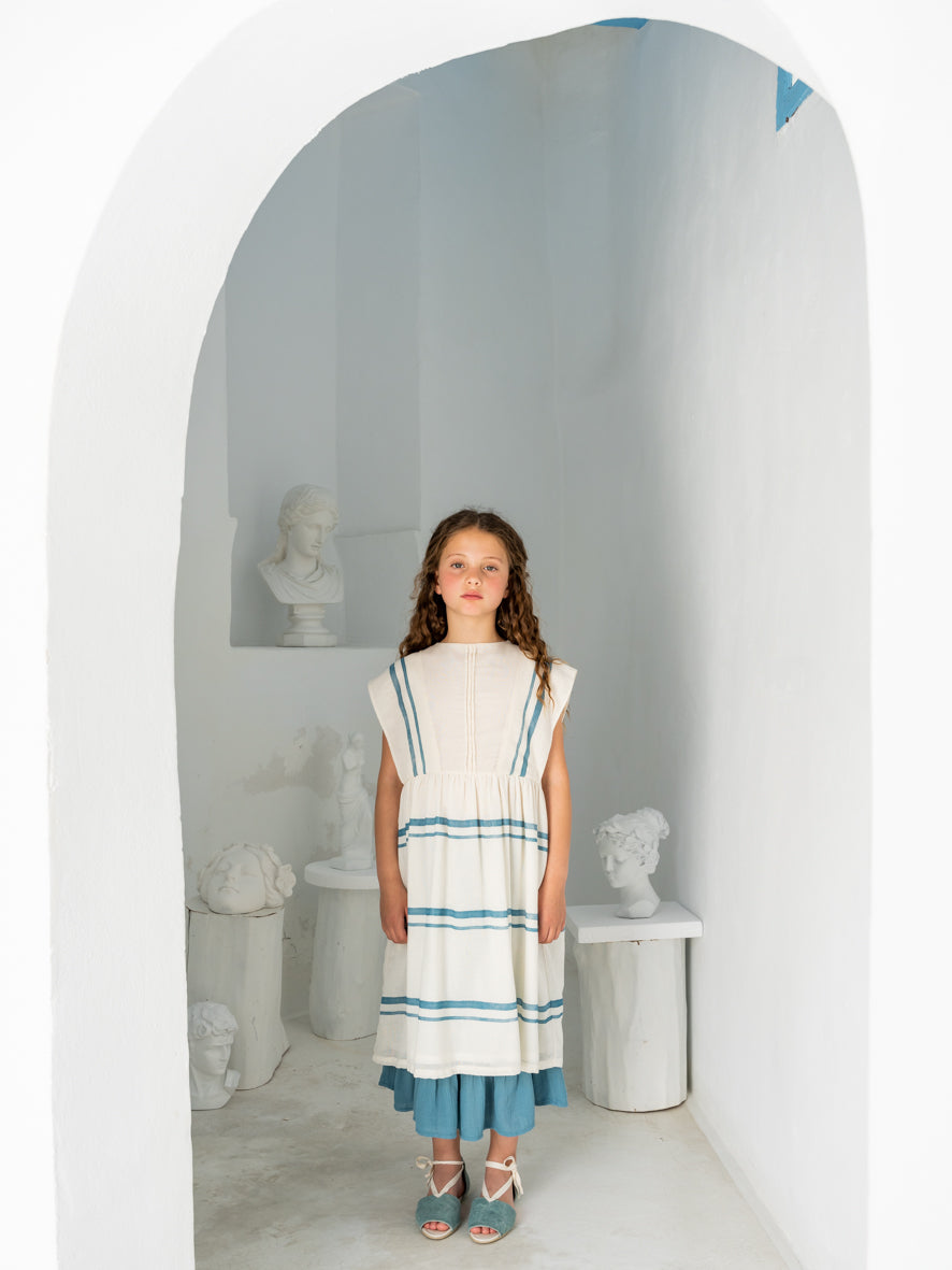 Belle Chiara Blue Double Stripe Calliope Dress