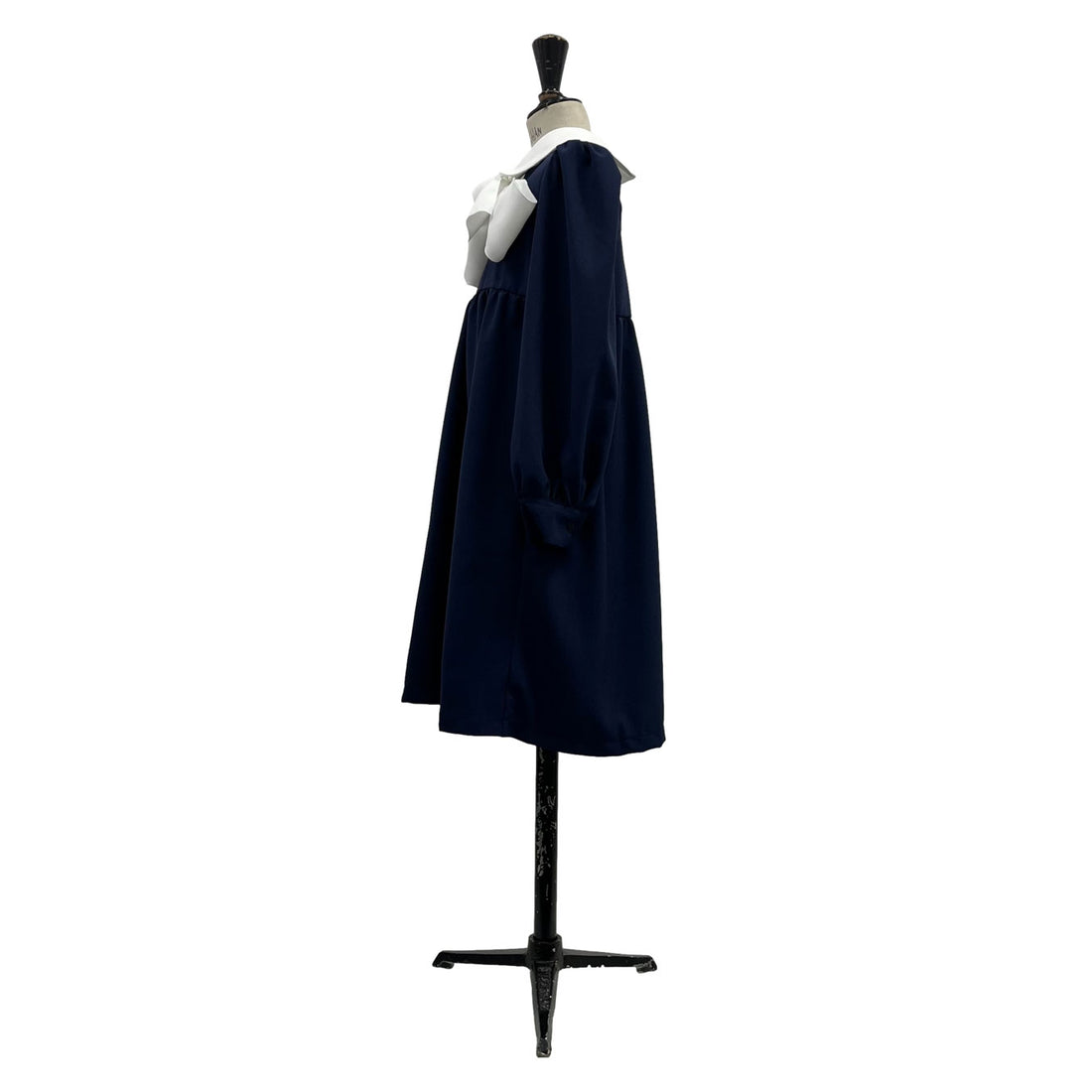 Lemoniez Navy Crepe collar Foxtrot Dress