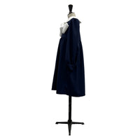 Lemoniez Navy Crepe collar Foxtrot Dress