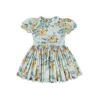 Morley Aqua Fallingflower Suri Dress With Pleats On The Chest