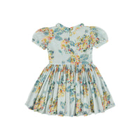 Morley Aqua Fallingflower Suri Dress With Pleats On The Chest