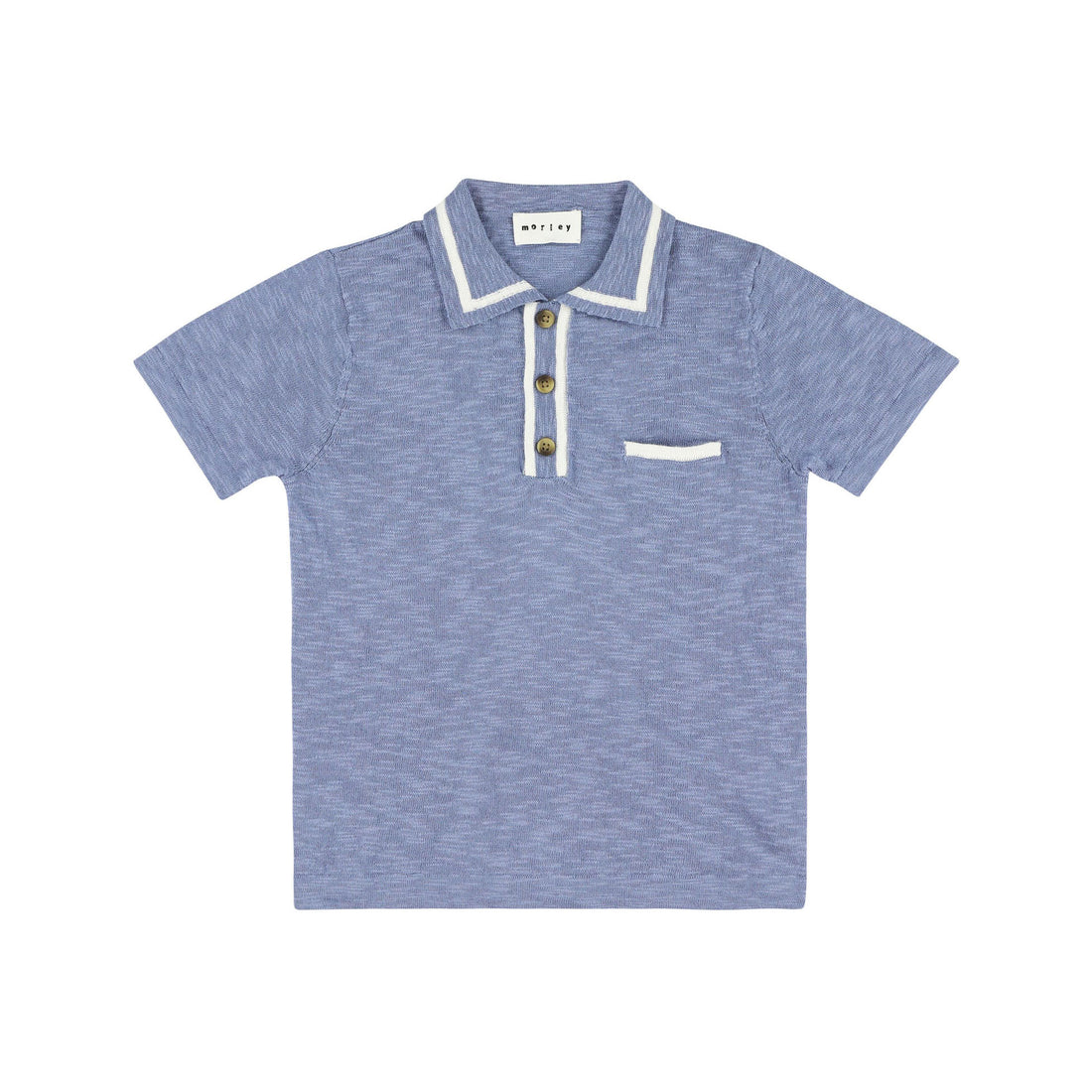 Morley Steel Cricket Pako Knitted Short Sleeved Boys Polo