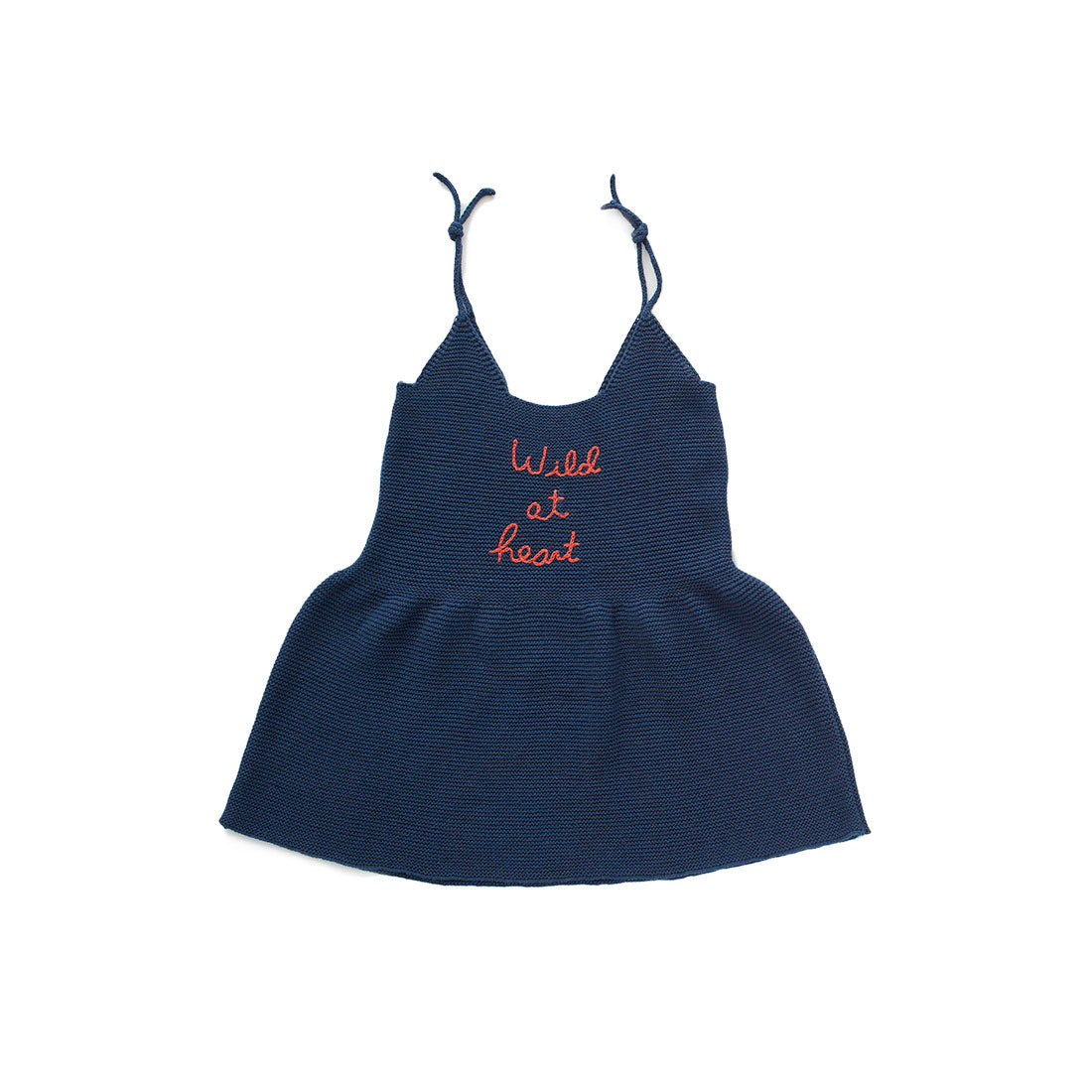 Oeuf Dark Navy Tie Strap Dress