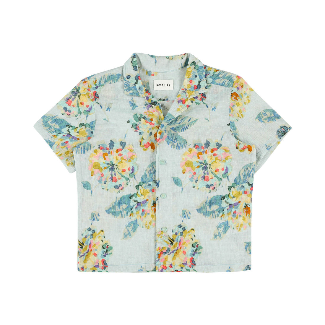 Morley Aqua Fallingflower Sault Short Sleeve Shirt
