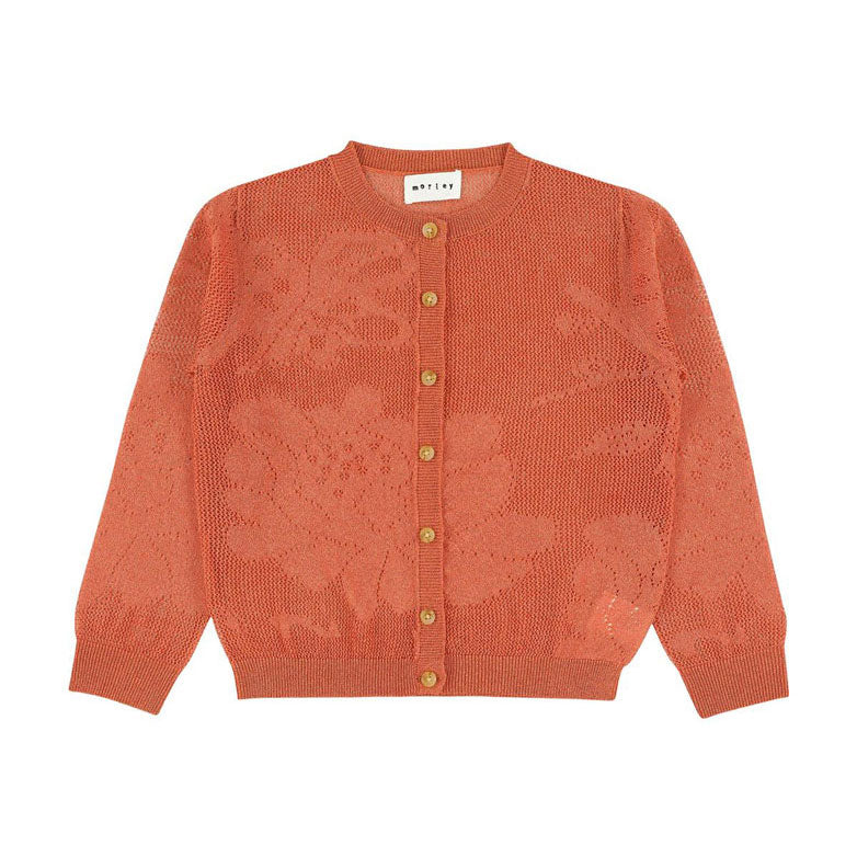 Morley Nectarine Lurex Sage Cardigan