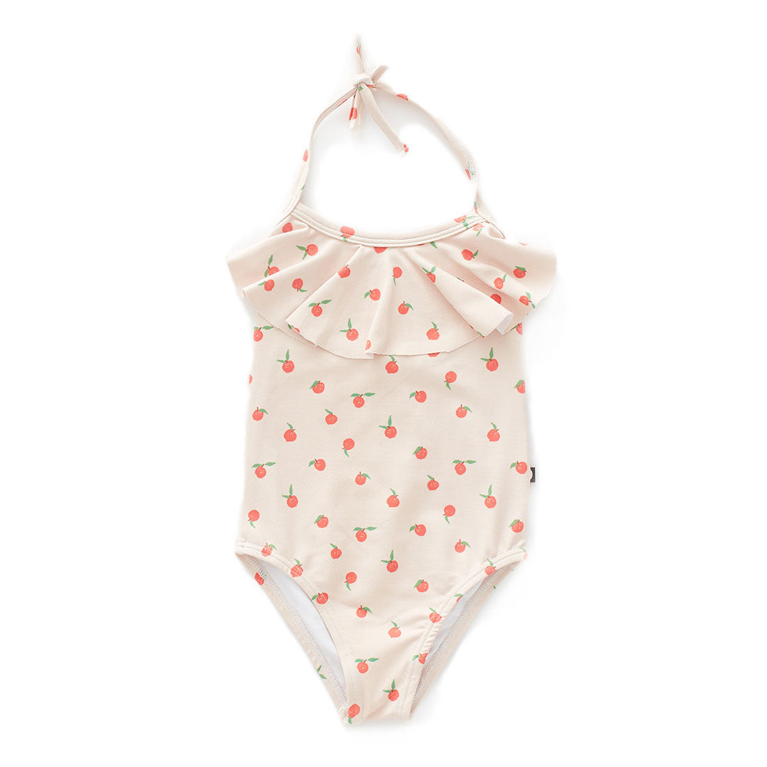 Oeuf Pink Peaches Halter Swimsuit