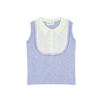 Morley Bleu Cricket Uzan Sleeveless Top With Collar